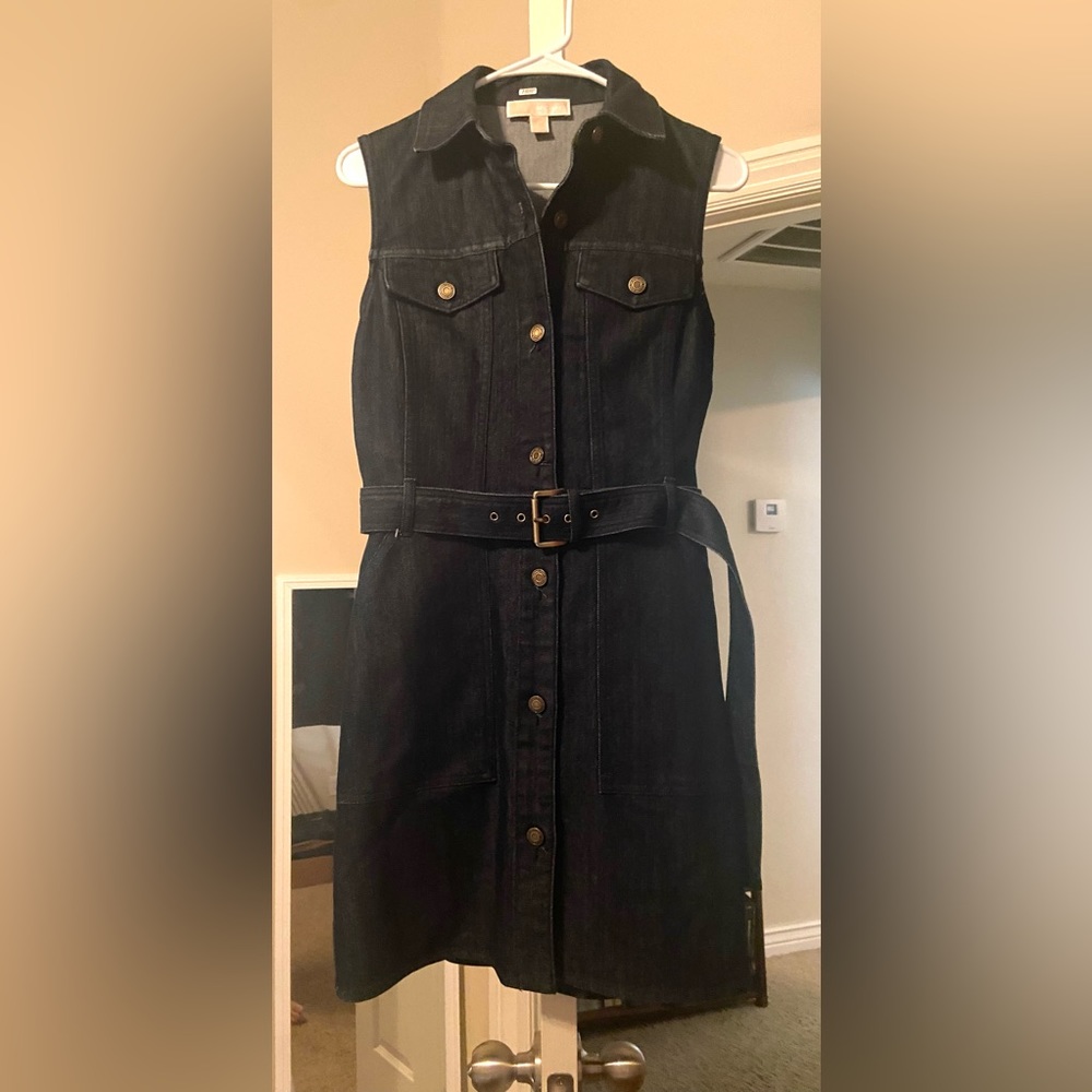 MICHAEL KORS denim mini dress.